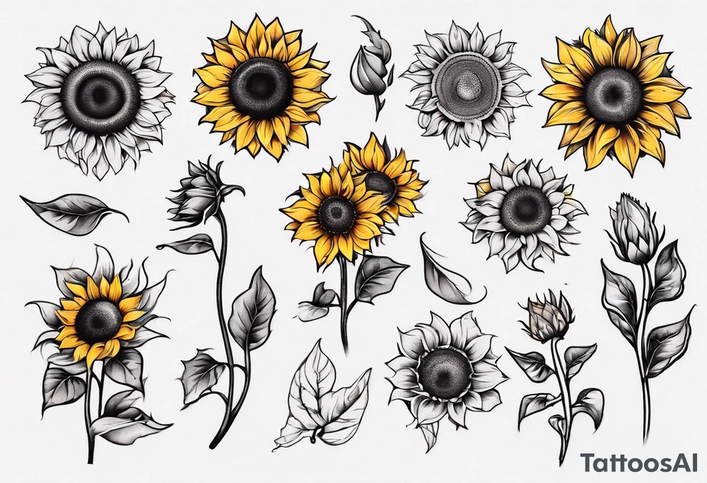 Sunflower tattoo idea