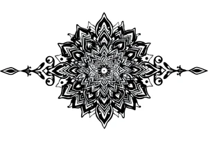 long mandala shaman and witch style mytical with ancient rhyme tattoo idea