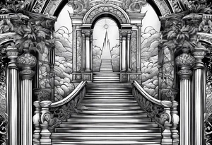 Stairs leading up to heaven tattoo idea