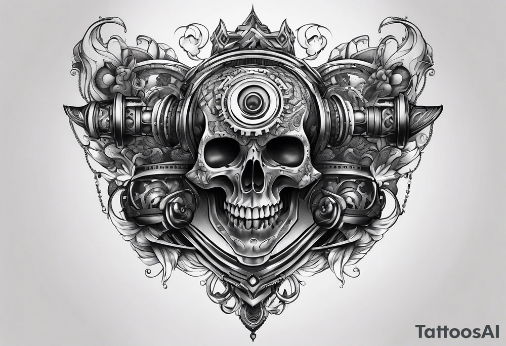 machine arm tattoo idea