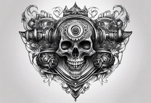 machine arm tattoo idea