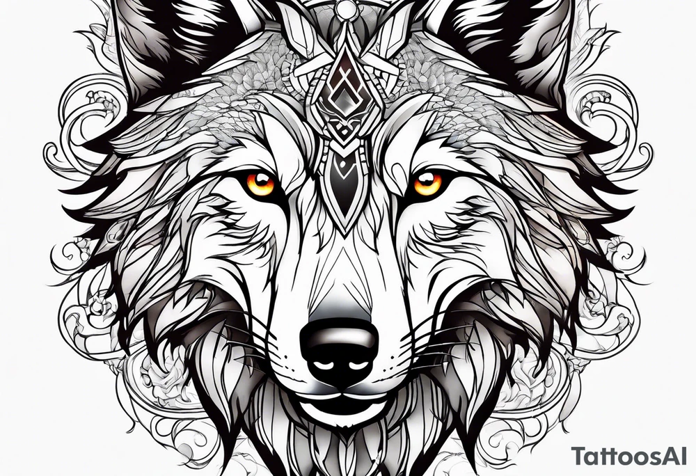 Wolf tattoo idea