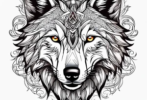Wolf tattoo idea