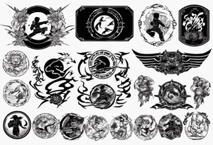 martial arts black belt over night and day tattoo idea