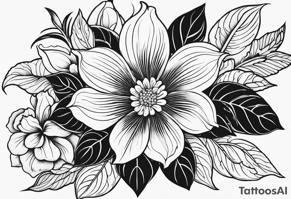 Cuban flower tattoo idea