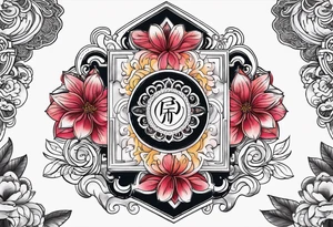Bambie theam with the name chanelle in the middle tattoo idea