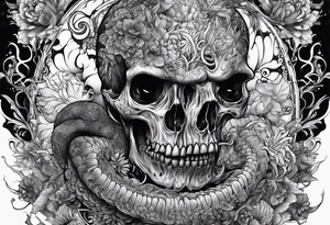 Beautiful body horror tattoo idea