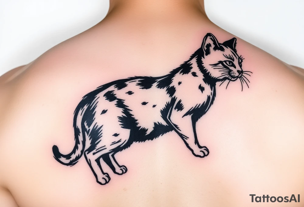 black cat tattoo idea