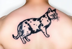 black cat tattoo idea