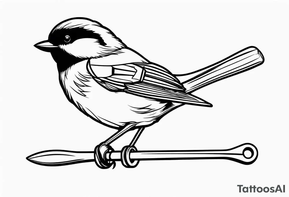 wrench chickadee tattoo idea