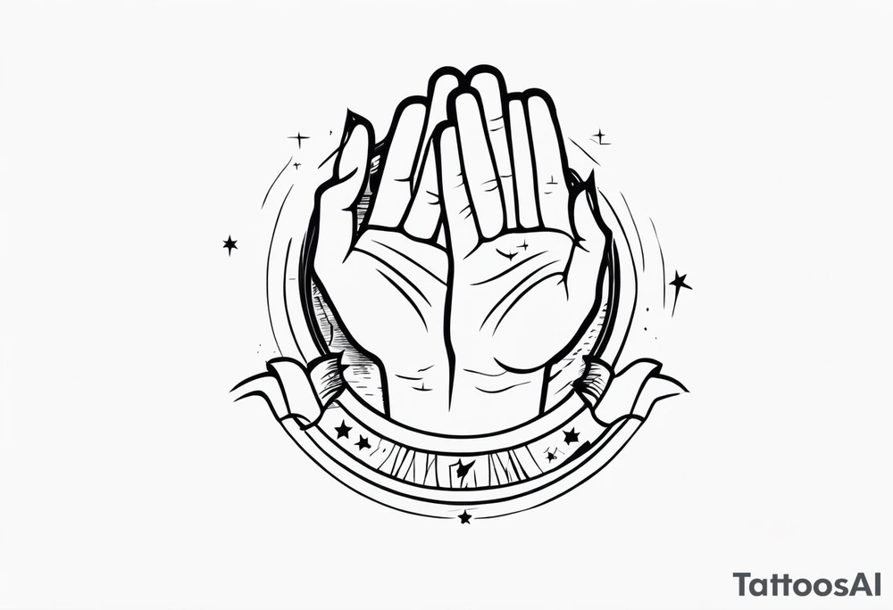 Rock hands sign tattoo idea