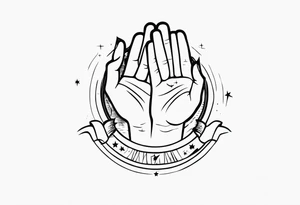Rock hands sign tattoo idea