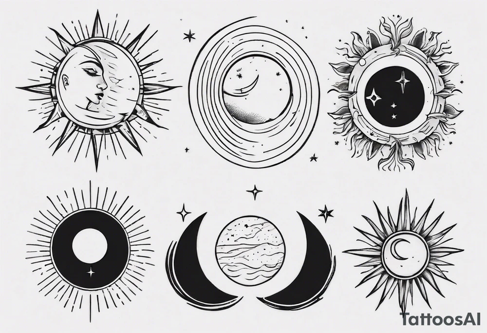 Sonne Mond tattoo idea
