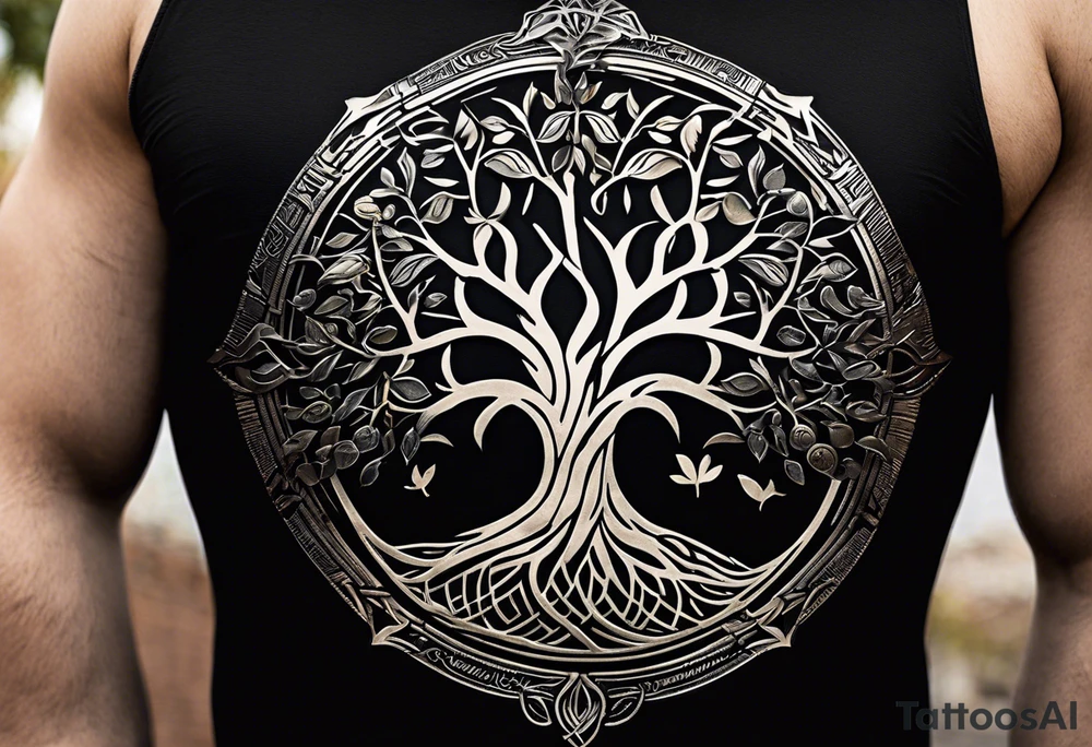 “A tattoo that symbolizes financial success and the love of money. Imagine a design that combines a tree of life with leaves in the shape of banknotes or coins, representing growth and abundance. At the base of the tree is a symbol of a rising graph, like an exponential growth chart, to symbolize steady financial progress. It also integrates an image of an open safe, from which gold coins and banknotes come out, to symbolize the achievement of the goal of wealth. The style should be elegant and detailed, with clean lines and a balance between realistic and symbolic elements.

Translated with DeepL.com (free version) tattoo idea