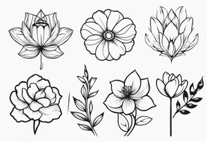 Flores com pássaros tattoo idea