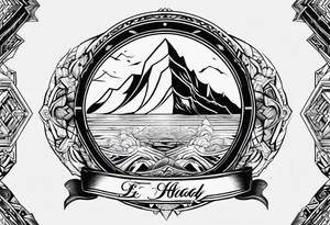 geometric iceberg tattoo idea