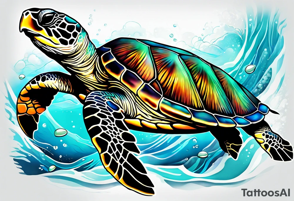 sea turtle tattoo idea