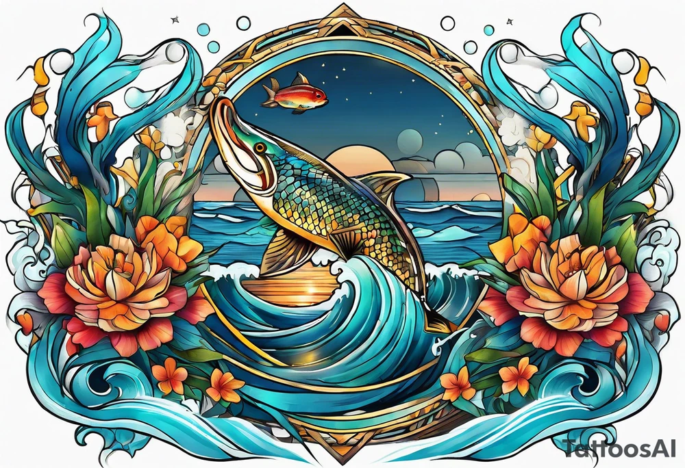 ocean wrap tattoo idea