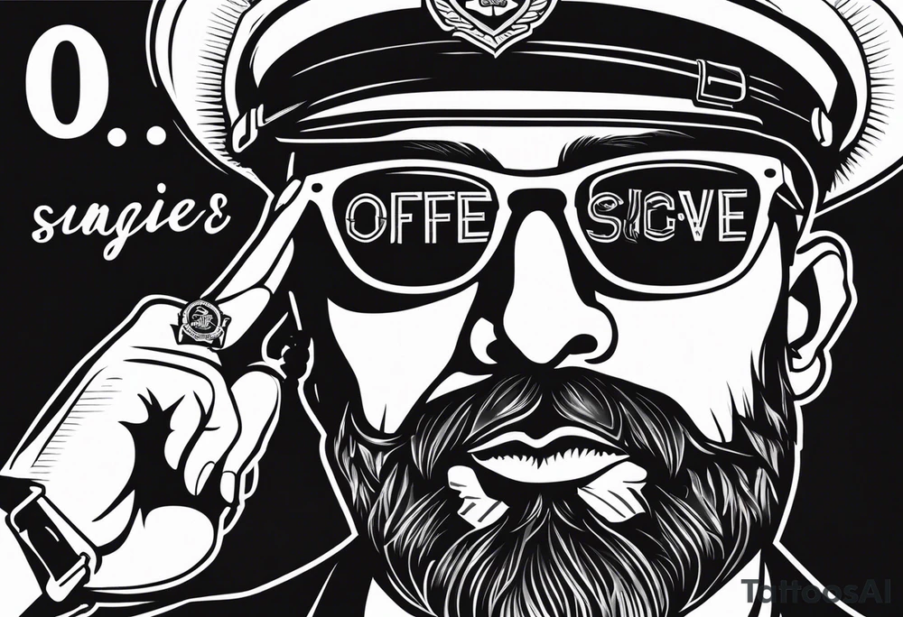 sunglasses Officer Bigdick tattoo idea