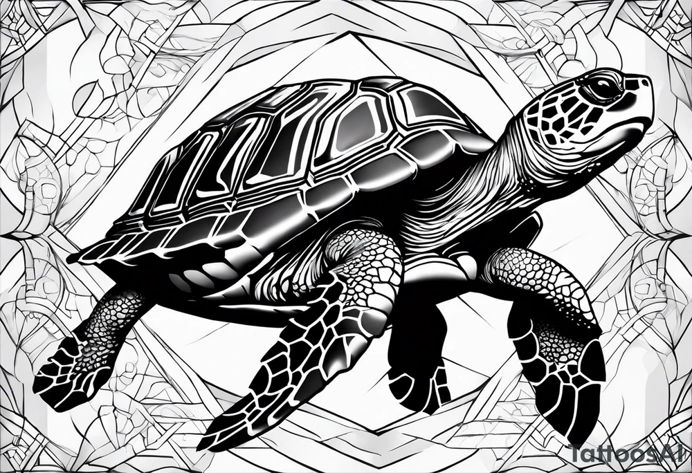a majestic turtle tattoo idea