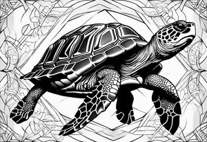 a majestic turtle tattoo idea