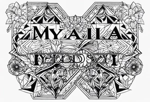 The names Myla and Hadley tattoo idea