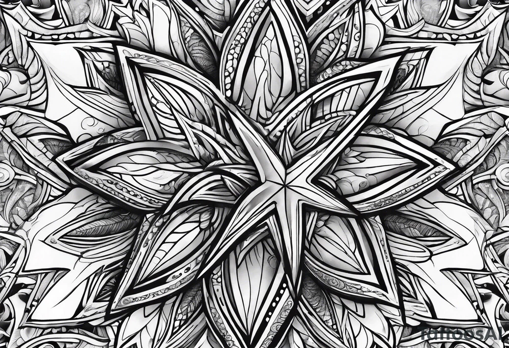 star fish
  pattern tattoo idea