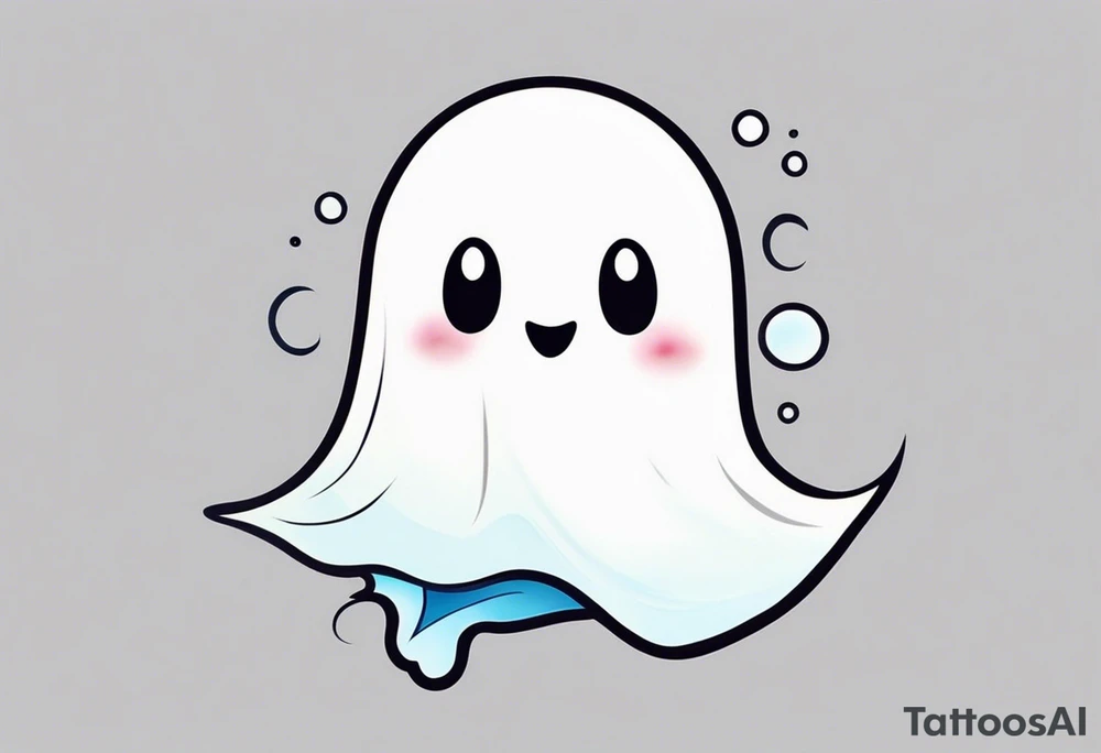 Cute ghost tattoo design tattoo idea