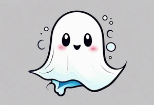 Cute ghost tattoo design tattoo idea