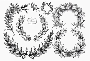 Neck to shoulders wreath leaves tattoo tattoo idea