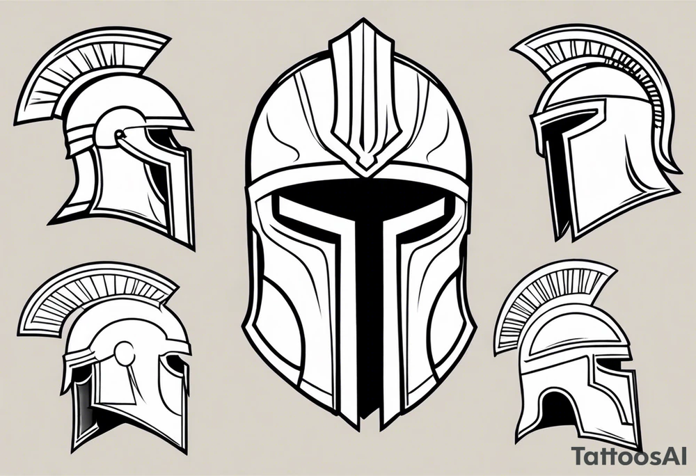 Spartan helmet tattoo idea