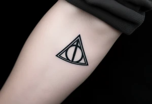 deathly hallows symbol from harry potter tattoo idea