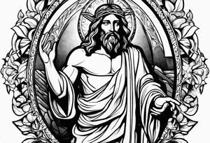 Jesus moving the stone tattoo idea