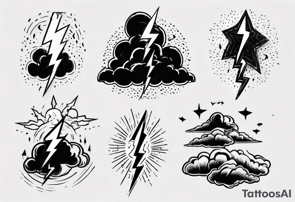 lightning storm tattoo idea