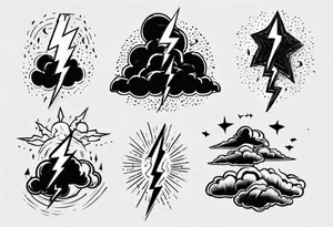 lightning storm tattoo idea