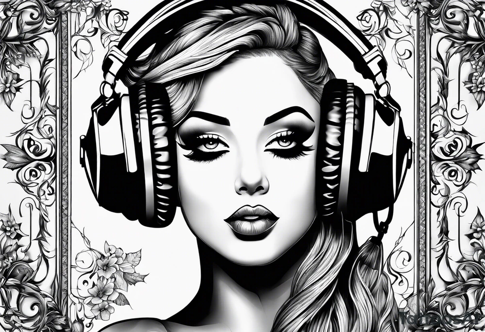 Music related and includes baby footprint tattoo idea