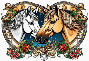 Leo and Sagittarius together tattoo idea