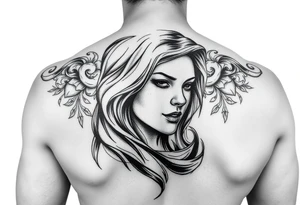 make a full arm sleeve of my deceased mother her name is jalisa tattoo idea