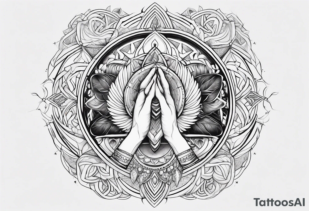 Hands divine breath of life tattoo idea