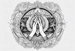 Hands divine breath of life tattoo idea