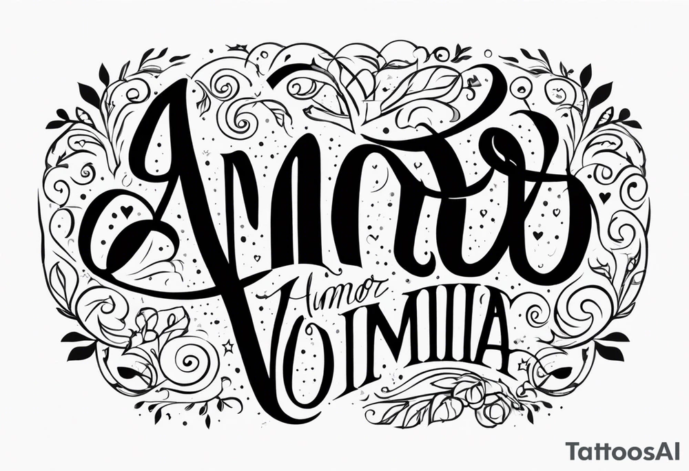 words: amor vincit omnia tattoo idea