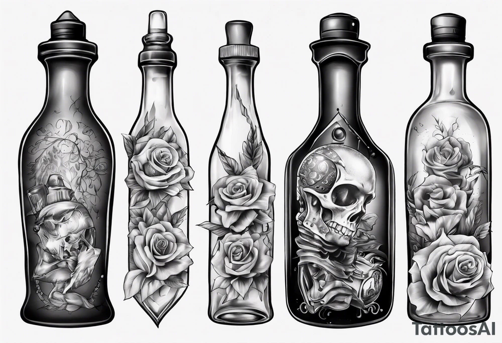 bottle tattoo idea