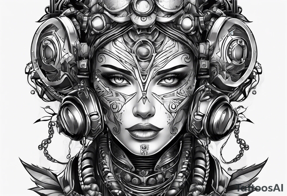 Robotic Cyber criminal tattoo idea