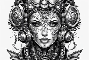 Robotic Cyber criminal tattoo idea