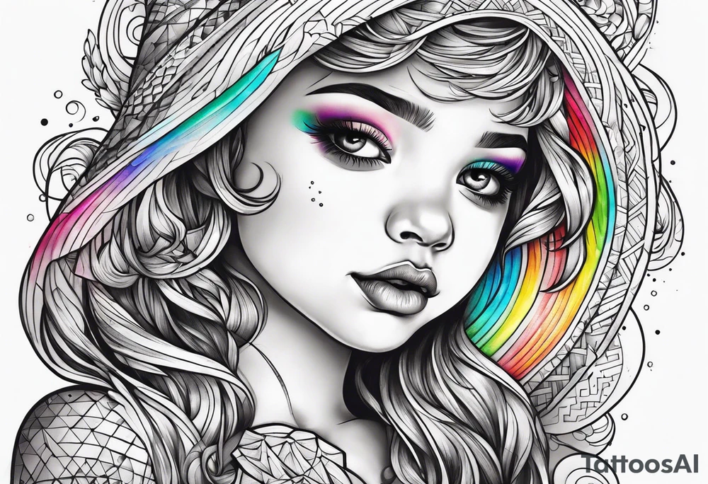 Rainbow baby tattoo idea