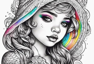Rainbow baby tattoo idea