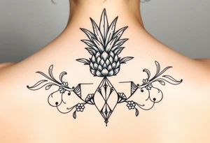 pineapple crowns diamonds vagina tattoo idea