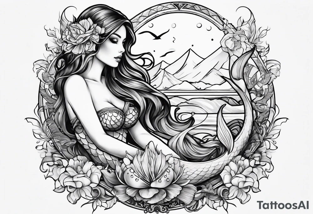Mermaid tattoo idea