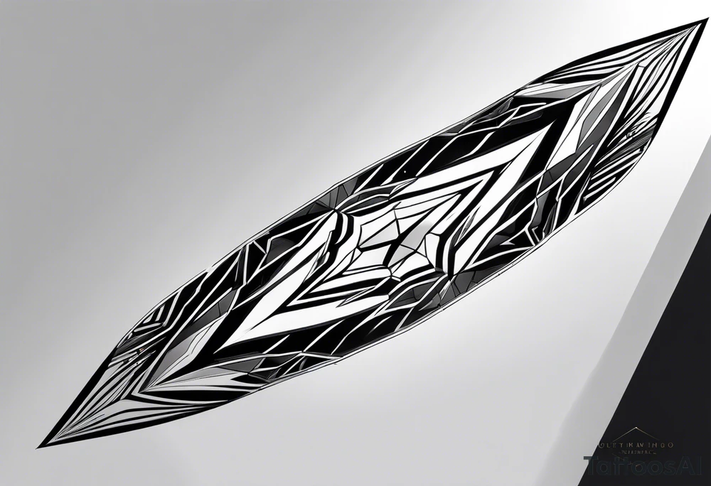 Forearm sleeve with empty diamond in the middle for men. tattoo idea