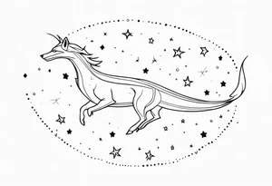 draco constellation with the stars not animals tattoo idea
